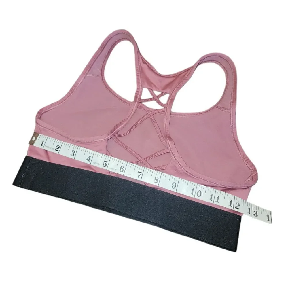 Victorias Secret Sport Player Racerback Wireless Unlined Sports Bra Rose Pink S